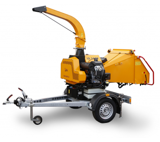 Powerful chipper with petrol engine on braked chassis (25 HP) LS 160 PB2 Economy (RATO)